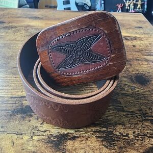 Vintage Cipriani Dark Brown Leather Belt